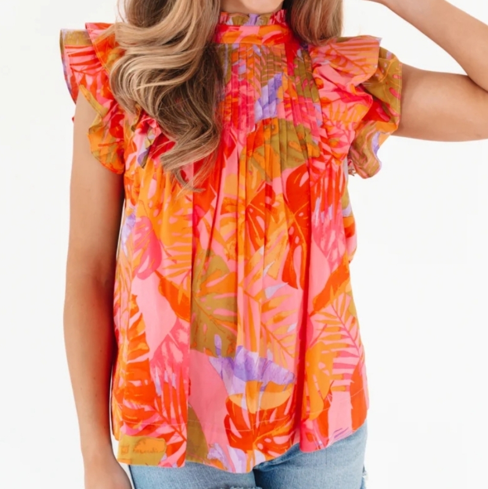 J.Marie Eden Pleated Top